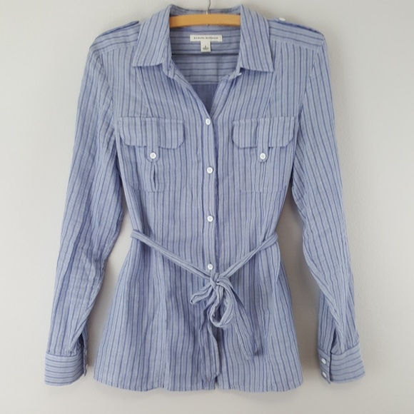 Banana Republic Tops - Banana Republic Chambray Belted Button Down Small